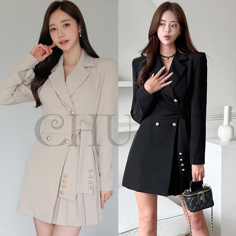 ワンピーススーツタイトワンピースパーディードレス着痩せ黒大きいサイズフォーマル長袖ビジネスお呼ばれワンピース韓国風結婚式二次会入学式演奏会スリムXL