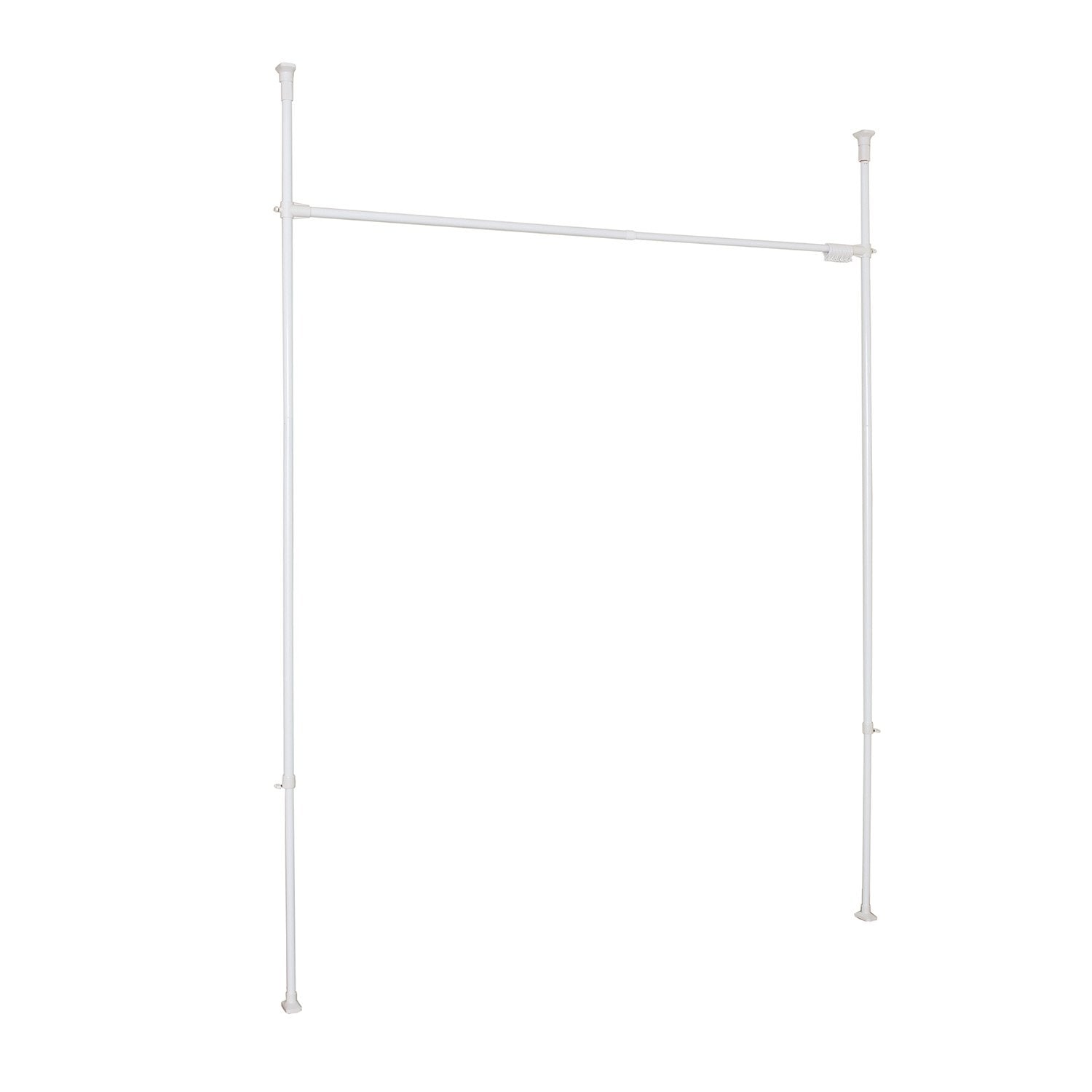 HEIAN SHINDO つっぱりカーテン用ポール ホワイト 耐荷重10kg 取付幅108~180cm 取付高190~264cm TNP-4 平安伸銅工業