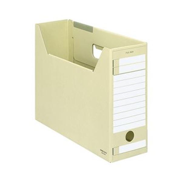 （まとめ）コクヨ ファイルボックス-FS（Eタイプ）（A4ジャスボックス）A4ヨコ 背幅102mm 黄 A4-LFE-Y 1セット（5冊）(×10セット)