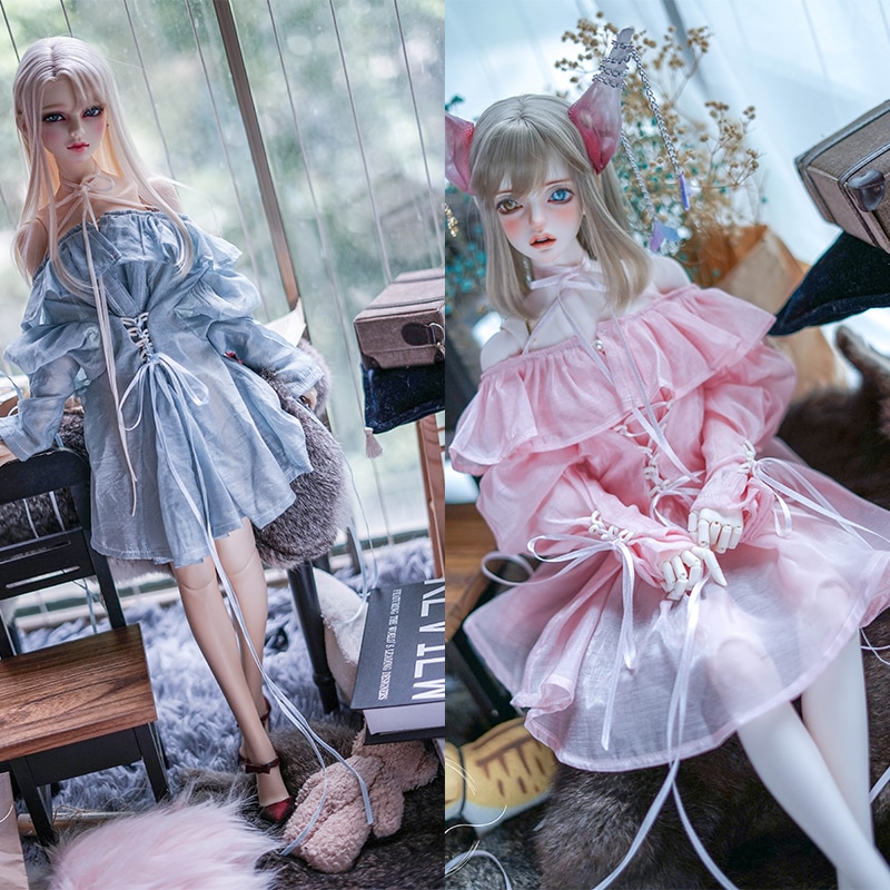 BJDドール用衣装 半透けシフォンワンピース 数量限定 SD/70cm/ID75サイズ人形用
