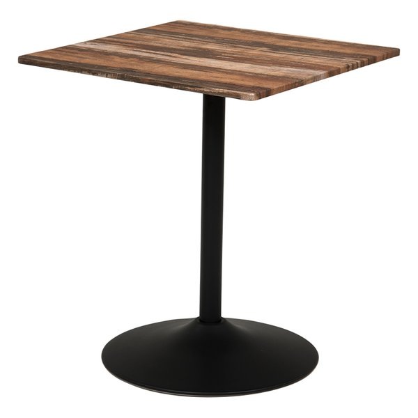 カフェテーブル 角型 おしゃれ スチール ライトブラウン直径60高さ70cm LT-4919LBR