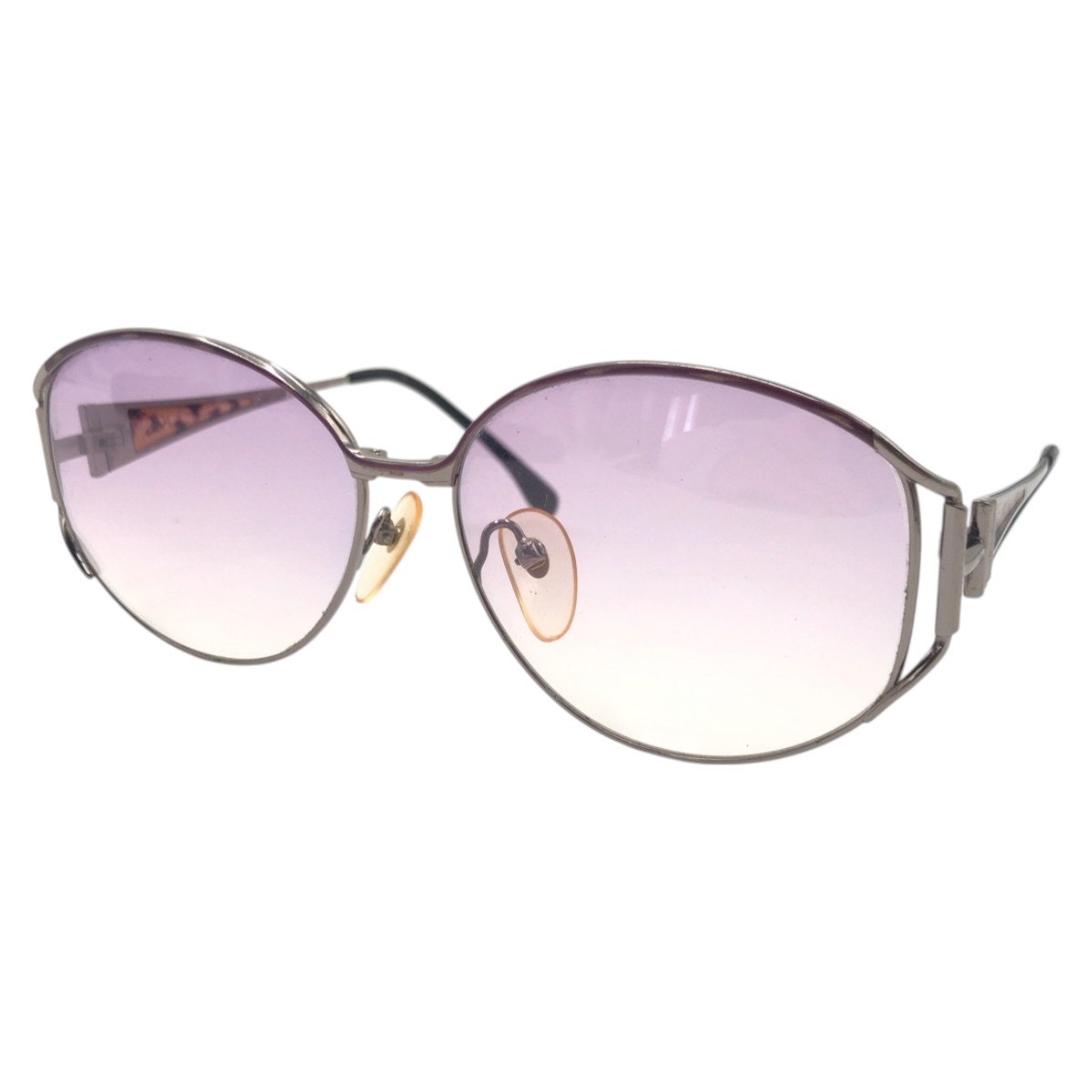 ヴィンテージ YSL パープル シルバー メタル 31 2601 67 2N サングラス レディース 410934