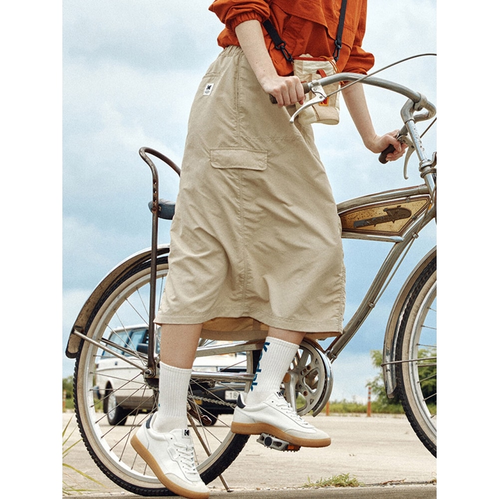 コダックアパレルモノクロサプライレギュラーフィットカーゴスカートベージュ