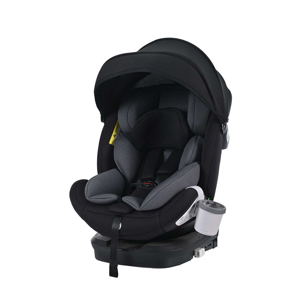【ドリンクホルダー追加】【トップテザー】チャイルドシート 新生児 ISOFIX 0歳～12歳 360度回転式 40～150cm ジュニアシート 調節可能 洗える 超広いキャノピー付き ベビーシート 出