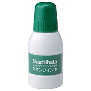 (まとめ) シヤチハタ スタンプ台専用補充インキ 40ml 緑 SGN-40-G 1個 (×10セット)