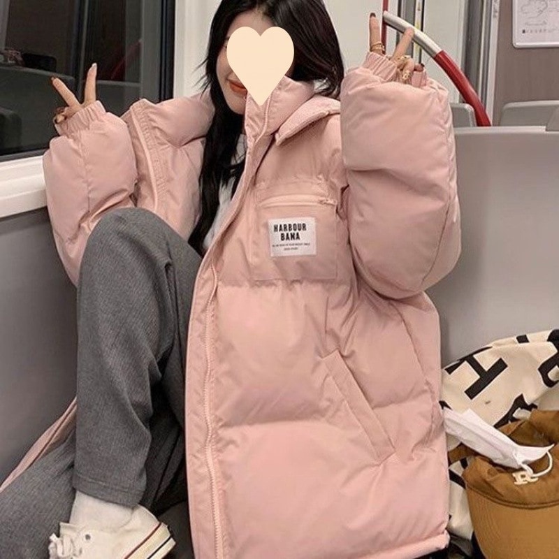 日本製ダウンジャケット女の子冬服2025新しい中学生と高校生の綿入りジャケット厚く暖かい綿入りジャケット