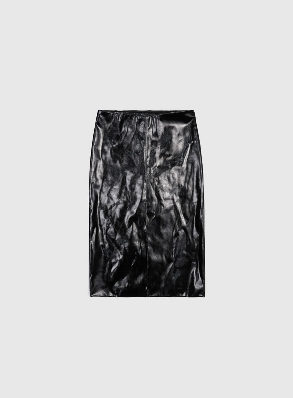 【BADBLOOD】 JIMMY LEATHER MIDI SKIRT : BLACK