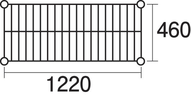 本間冬治工業 304耐冷仕様弁慶ステンレスシェルフ 棚 奥行460x幅1220mm 耐冷-460-1220
