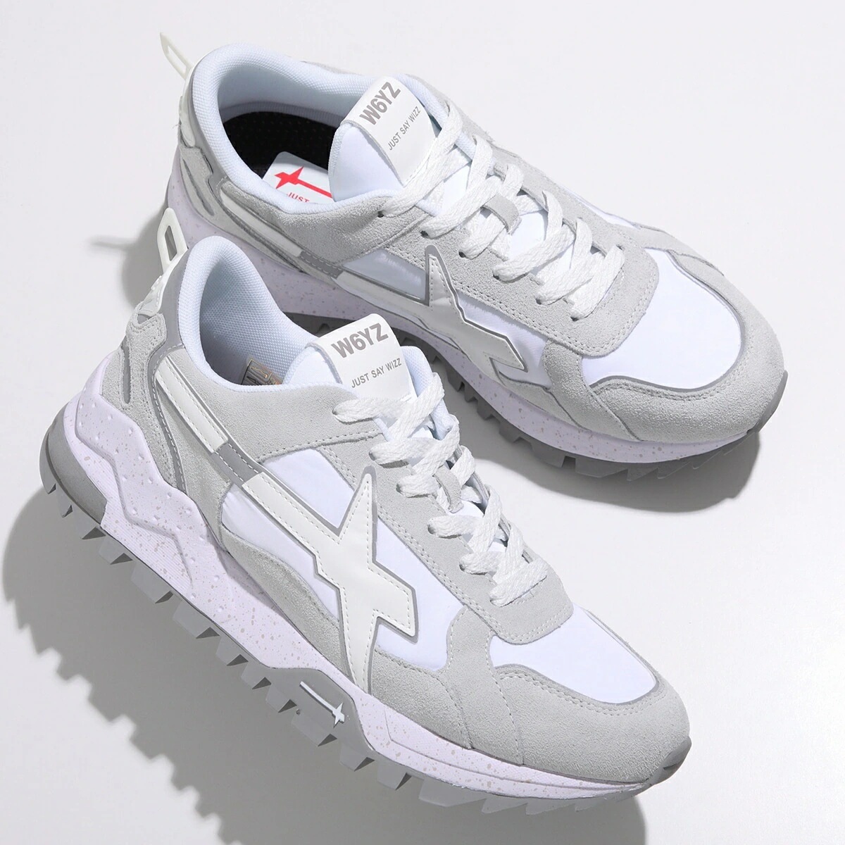 W6YZ ウィズ スニーカー BREEZE 3-M ブリーズ 2018612.06 メンズ ローカット ロゴ スウェード ナイロン 厚底 シューズ 靴 1N14/WHITE-REFLECTIVE