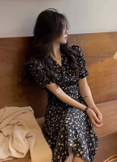 ワンピース ワンピドレス ロング丈 半袖 Vネック 襟なし Aライン ウエストマーク かわいい 大人可愛い きれいめ シンプル 大人 上品 おしゃれ お洒落 大人可愛い 大人女子 こなれ感 ラフ 4,932円