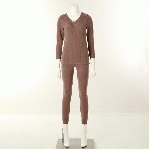 女性 シルク アクリル素材 上下セット VLG5066CLSG