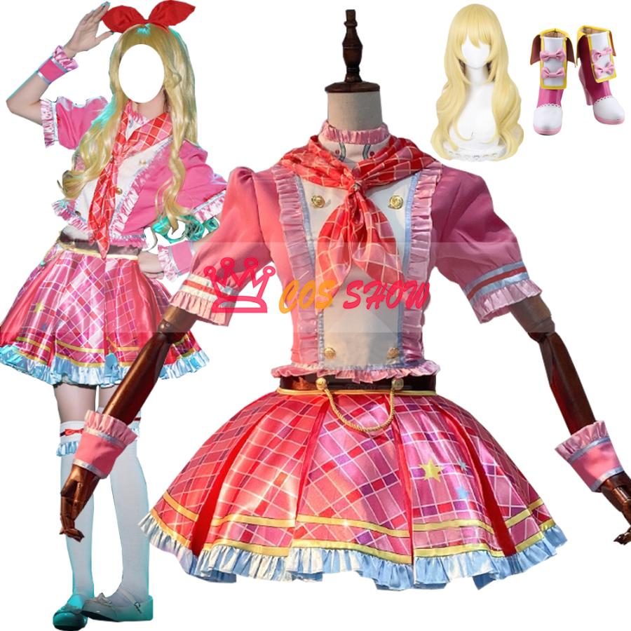 新品販売!アイカツ 2nd 星宮いちご コスプレ衣装 ウィッグ靴能 cosplay 仮装 髪飾り付き 日常服 イベント クリスマス ハロウィン ステージ 文化祭 学園祭