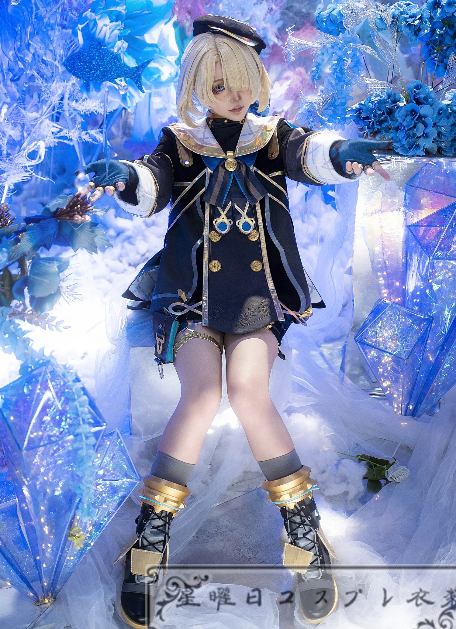 原神 げんしん Genshin Freminet フレミネ コスプレ衣装 コスチューム ハロウィン 変装 仮装 発光可能の神の目