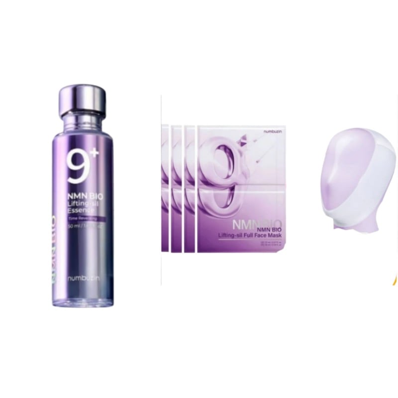 NMNバイオリフト濃縮美容液 50ml+9番 NMNバイオリフトラッピングマスク4枚(+Vラインバンド付き)