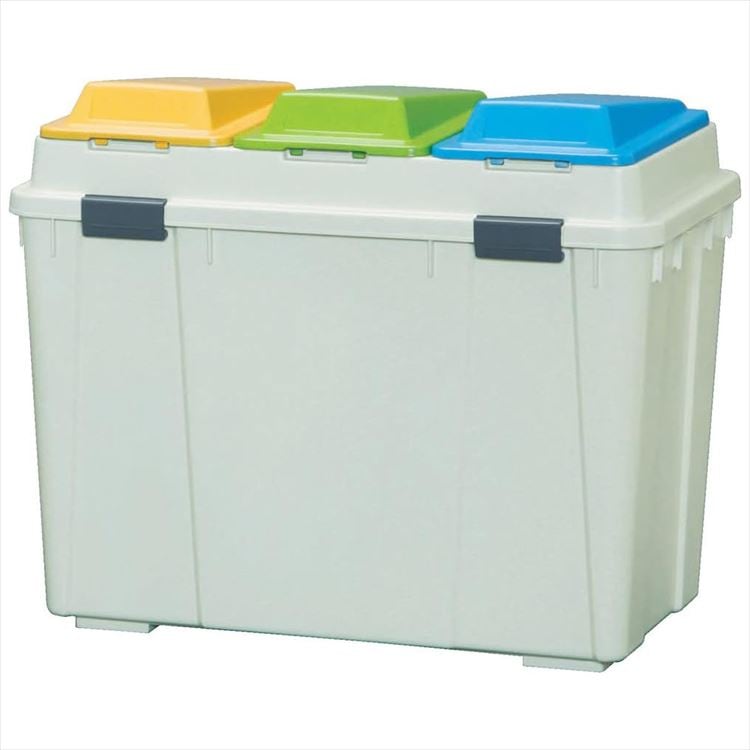 【公式】 分別 ゴミ箱 3分類ペール深型 BPW-780D ベージュ 最大135L (キッチン おしゃれ ダストボックス ごみ箱 /アイリスオーヤマ) メガ割