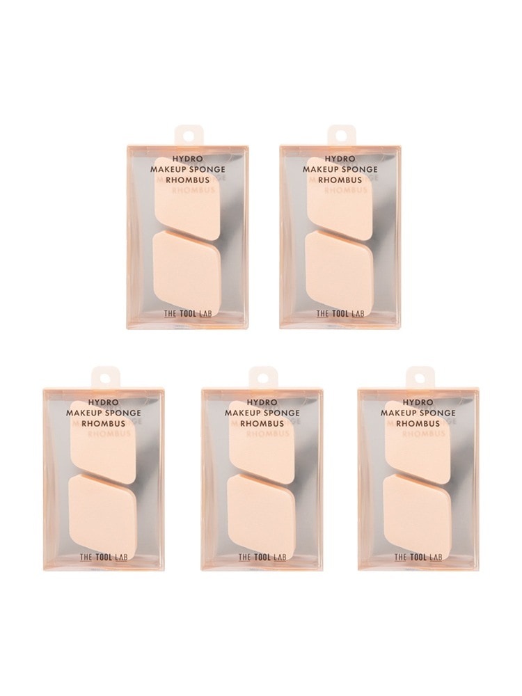 [メイクアップアーティスト用] 1046メイクアップパフハイドロスポンジロンバス2個入り5パック