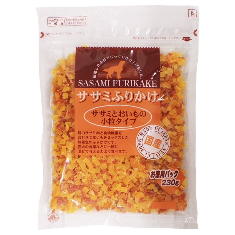 （まとめ買い）お買い得ふりかけ 鶏ささみとおいもの小粒タイプ 230g 犬用おやつ [x6]