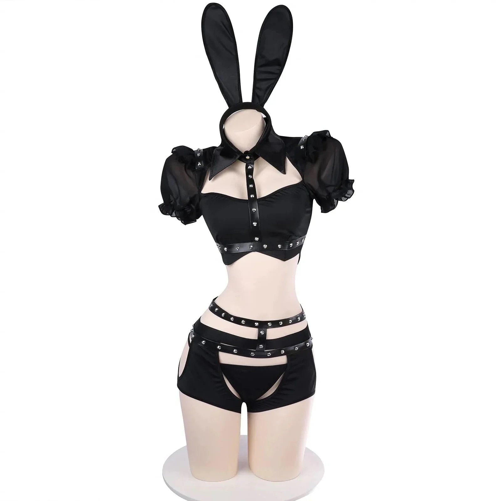 逆バニー ハーネス セクシー バニーガール コスプレ うさぎ バニー ボンテージ エロ エッチ な 調教 誘惑 小悪魔 コスム 仮装 大胆 ランジェリー うさ耳 カシャ レディース パーテ