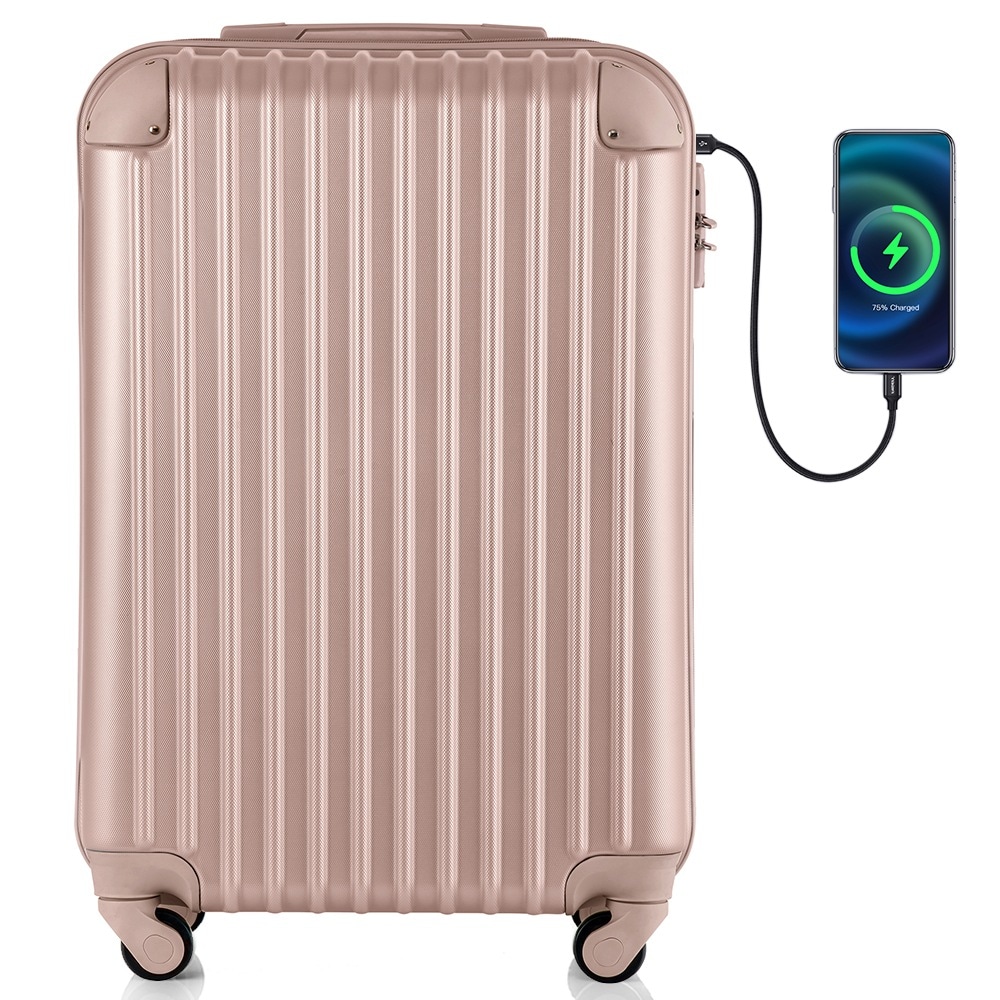 【国内出荷 - 3日配達】キャリーケース Sサイズ スーツケース USB充電ポート付き カップホルダー付き キャリーバッグ スーツケース 2日 3日 小型 TSAロック搭載 おしゃれ~287