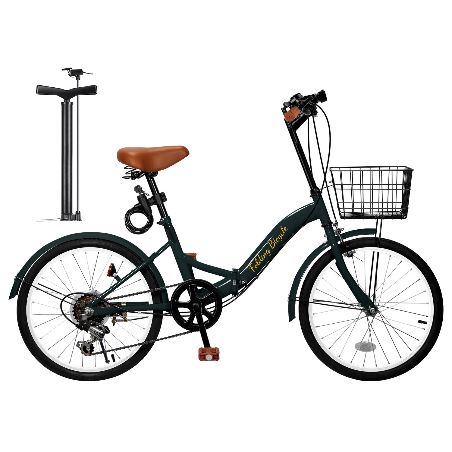 Mixiu 折畳み自転車 20インチ 軽量 素早く折畳可能 シマノ６段変速 高炭素鋼フレーム ハンドル・サドル高さ調整可能 折り畳み自転車 通勤 通学 折りたたみ自転車 前後泥除け装備 ワイヤーロック