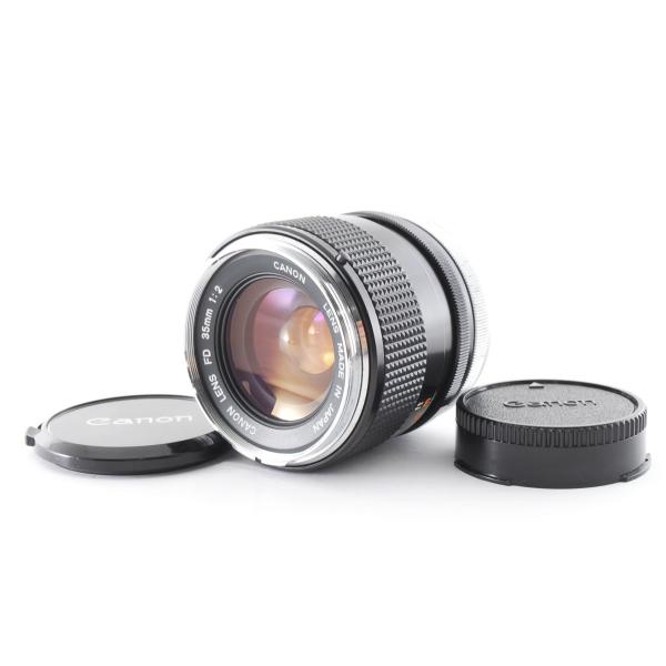 【中古】キヤノン Canon FD 35mm F2 旧タイプ 訳アリ美品 FDマウント 前後キャップ付き
