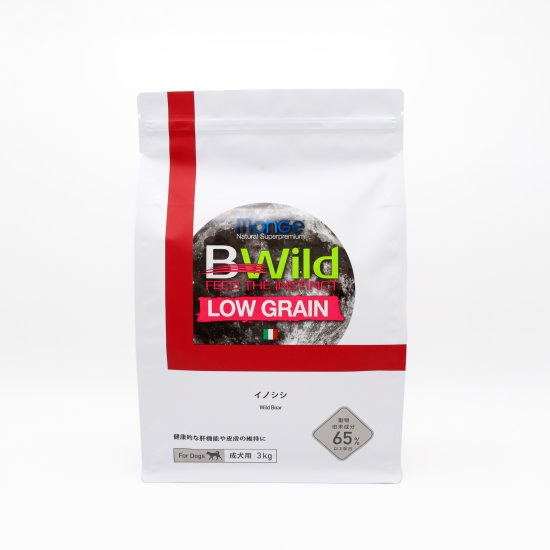 ドッグフード　BWild　イノシシ　ローグレイン　3kg　成犬用　ペットフード