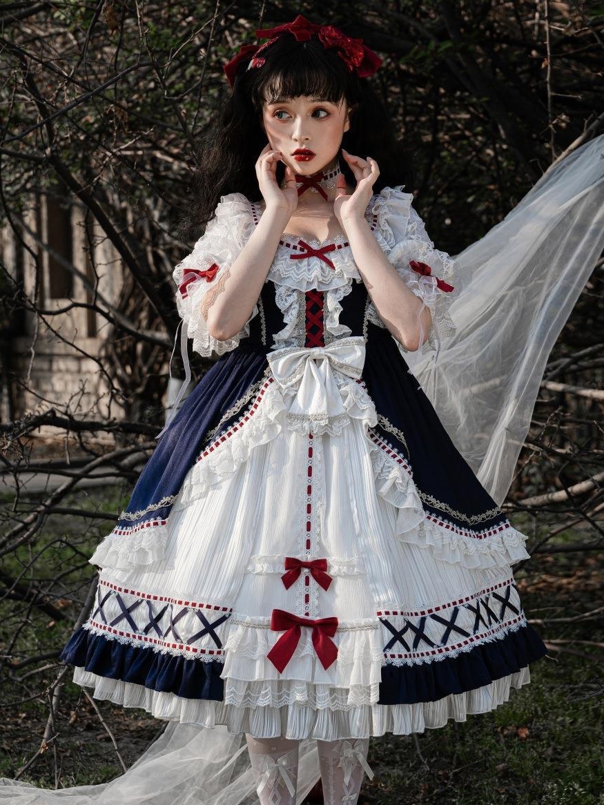 【激安本日限定】ロリータ ワンピースBai Xue Ji Op ロリータ クラ ドレス 結婚式 よくエレガントな重工業ゴージャスなロリータ ドレス