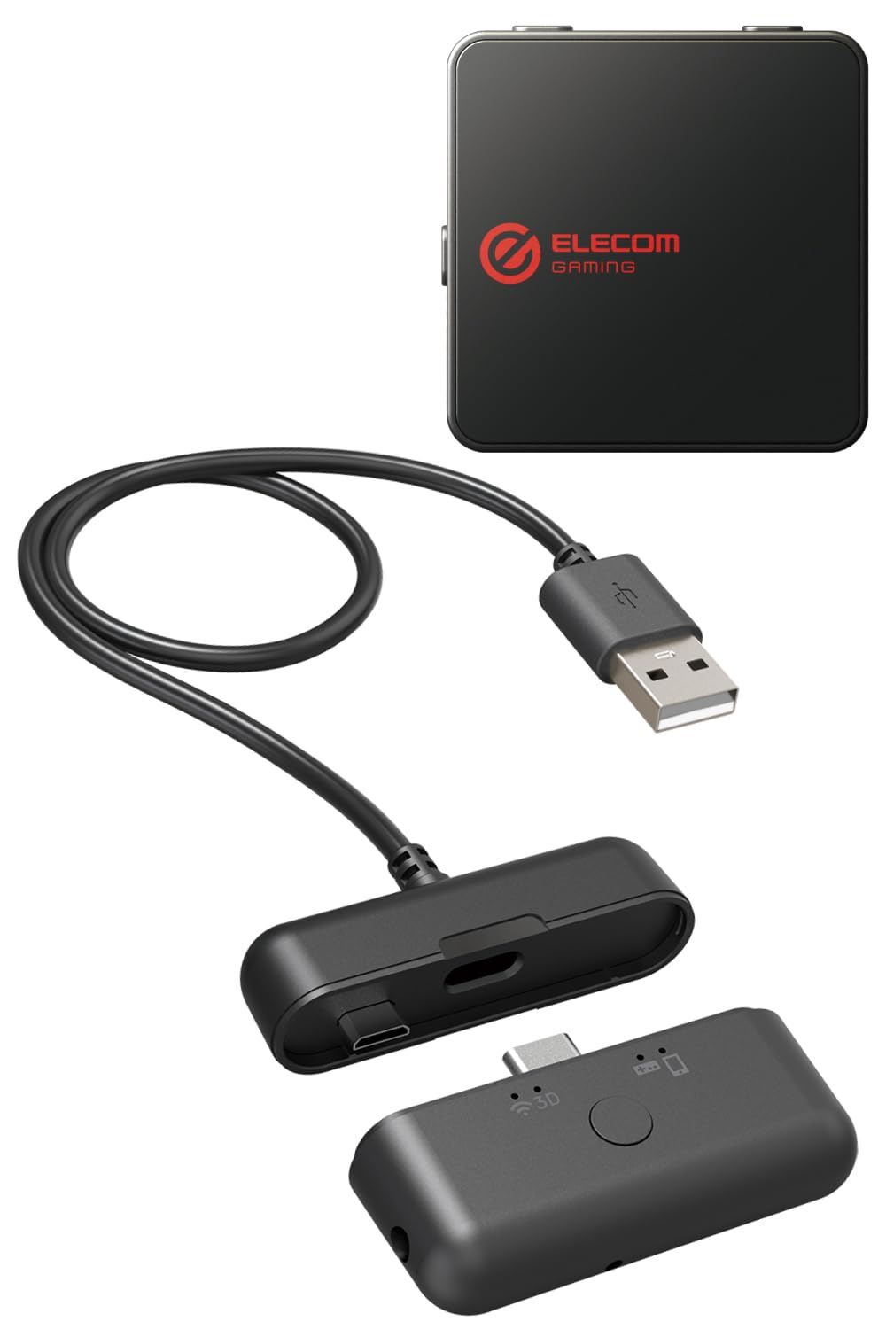 エレコム ゲーミングミキサー ワイヤレス ゲーム機から離れていても通話しながらSwitch/PS5/PS4のゲーム音を聞ける ミックスアンプ オーディオミキサー 2.4GHz 3Dサラウンドモード ブ