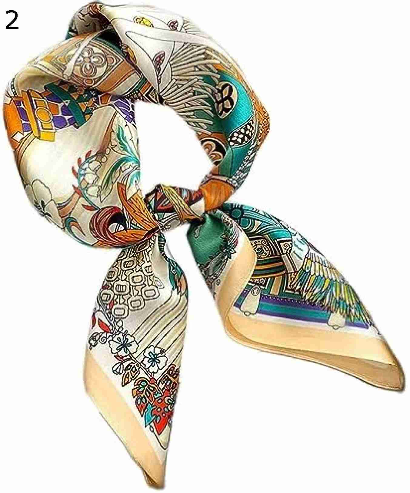 【20%OFFクーポン～】絹のスカーフ 70 センチメートルスカーフ女性桑スクエアスカーフ送信ママスカーフ小さなレトロな印刷スカーフ 小さなスカーフ