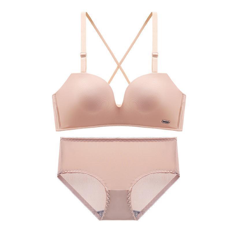 ショーツセット レディース 超盛り ブラジャー ノンワイヤー ブラセット 美胸 ブラショーツセット 谷間 下着 女性 上下セット バストケア