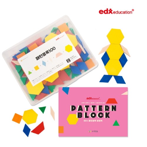 ブレインフォレストEDXパターンブロック100活用ブックセット幼稚園児童家学院教習教区団体創造力