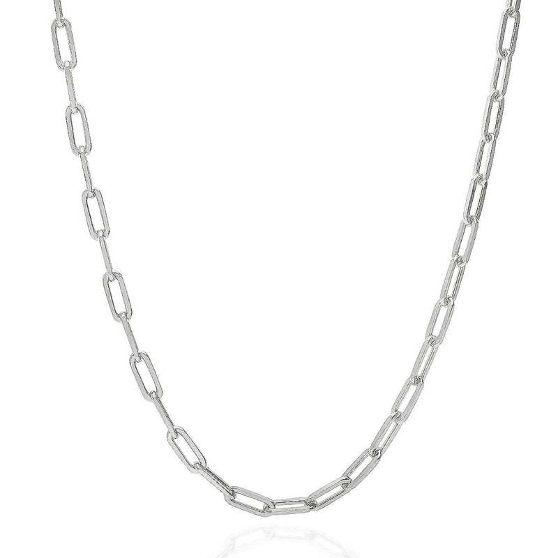 SILVER925 ネックレス ペーパークリップチェーン 50cm男女兼用タイプ （幅約4.25mm重さ約14.00g） 7,868円