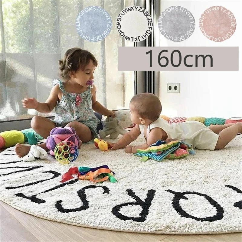 円形マット 直径160cm 厚さ10mm　滑り止め付 ラグマット ラグカーペット ラグカーペット カーペット 北欧 丸 防音 オールシーズン 丸型 丸マット カーペット対応 洗えるc-ditan-45