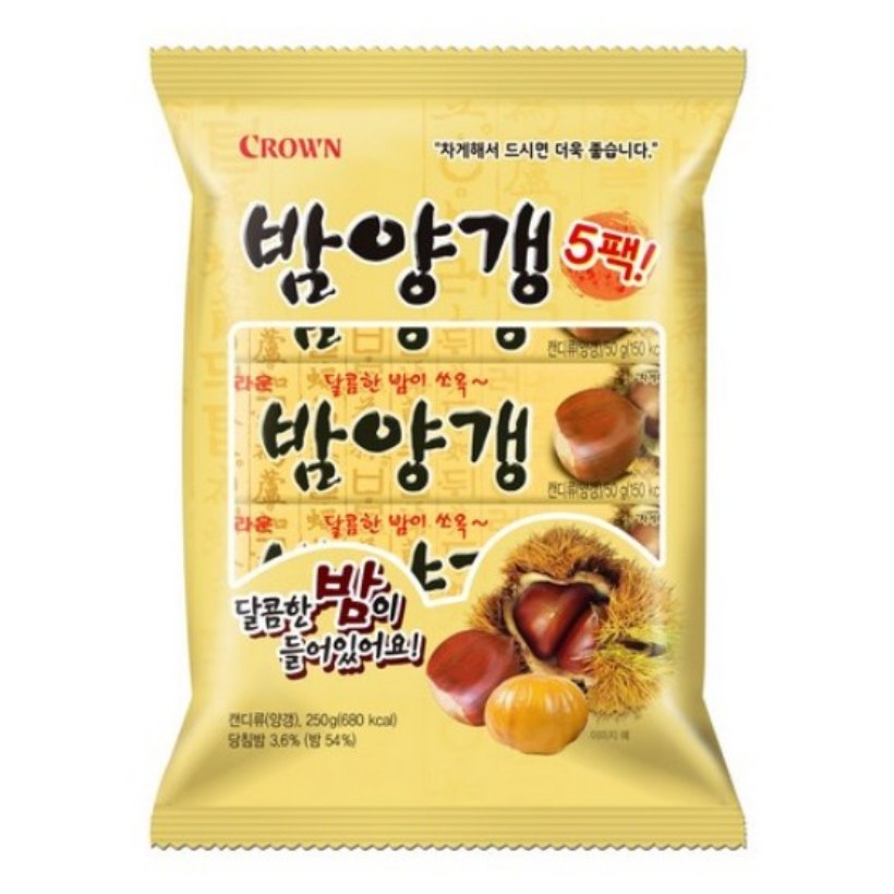 Qoo10] クラウン 栗ようかん 5個/ 韓国 お菓子 ダルデ