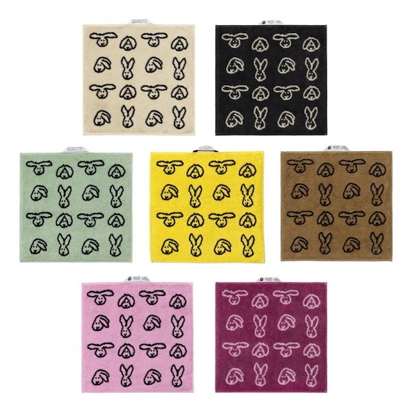 【2点目から半額】BUNNY BUNNY HAND TOWEL (7色) 韓国雑貨 おしゃれ 保育園