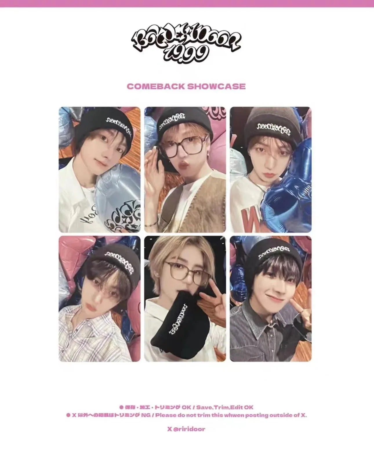 BOYNEXTDOOR comeback 19.99 showcase sc特典メンバー選択