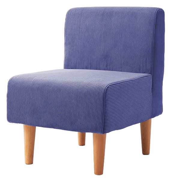 ダイニングソファ 1人掛けコーディロイ生地 NV ネイビー