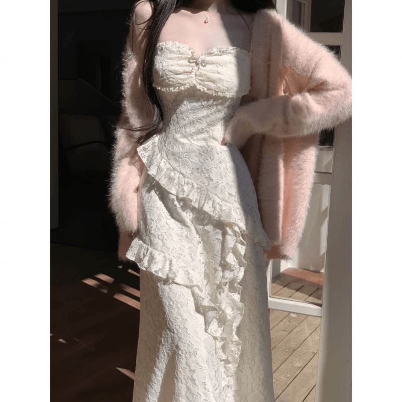 リース・ウィザーズ ラブダイアリー デザイアスタイル ニッチデザイン レースドレス ロングスカート