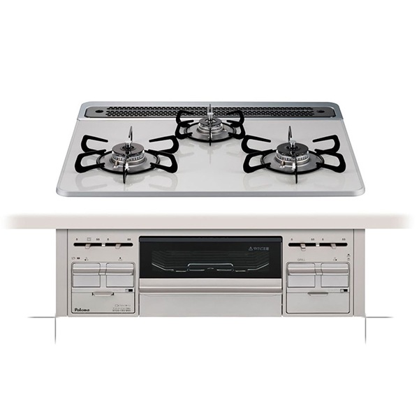 パロマ Paloma リプラ repla PD-509WS-60CV-13A ビルトインコンロ 都市ガス 水無し両面焼き 3口コンロ 12A13A