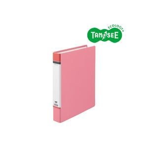 （まとめ）TANOSEE Dリングファイル（貼り表紙） A4タテ 背幅50mm ピンク 20冊