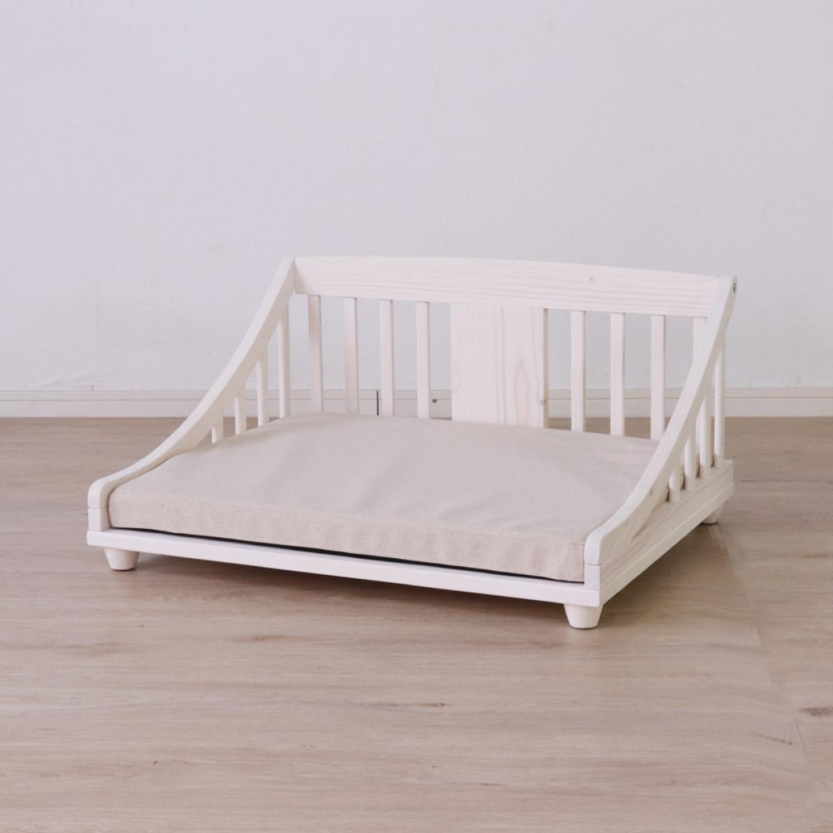 【I】後藤家具物産 マットレス付きペットベッド PB-TI-M-WH ホワイト Mサイズ　 ペット家具 寝具 ソファー【代引き不可】【離島不可】【代引不可/沖縄