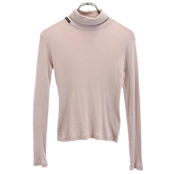 イタリア製 ハイネック セーター XS ダスティピンク系 ニット レディース