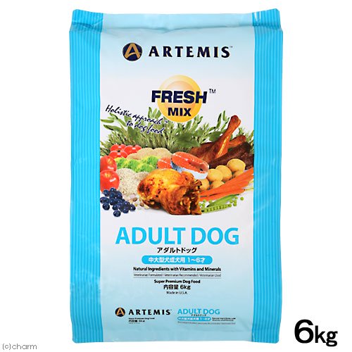 ドッグフード　アーテミス　フレッシュミックス　アダルトドッグ　中・大型犬成犬用　１ー６歳　６ｋｇ　正規品　アーテミス　ＣＲＣ45―03―10―01―00