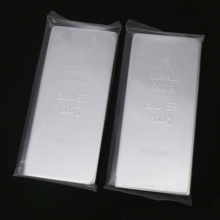 井嶋金銀工業 純銀 インゴット ingot 500g×2本セット /シルバー/SV999.9 1000ｇ(1kg)(65386)