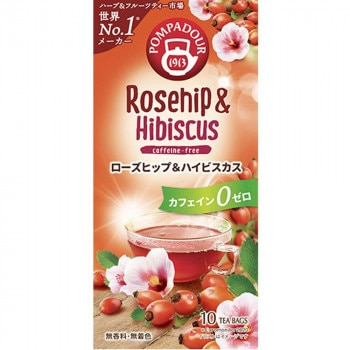 ポンパドール ハーブティーローズヒップ＆ハイビスカス10TB×12セット 73001