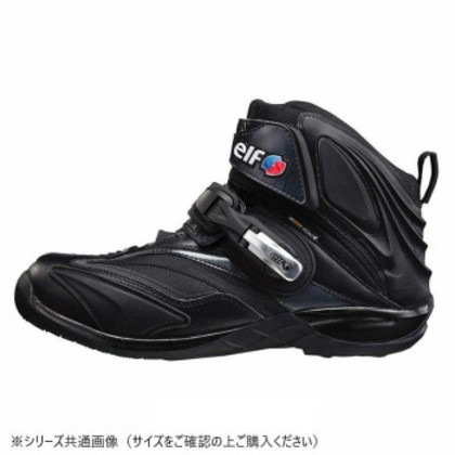 elf エルフ モーターサイクルシューズ シンテーゼ 14 ブラック 24.0cm 710015