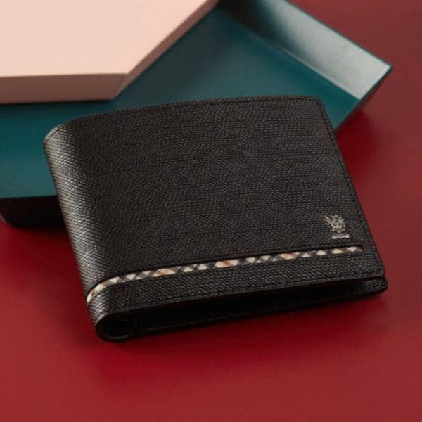 DBWA4E623BK [二つ折り財布][ALEXANDER][アレクサンダー] ブラック チェック ライン ポイント 牛革