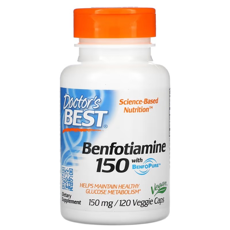 Doctor s Best　ベンフォチアミン 150 with BenfoPure, 150mg 120ベジカプセル 5,292円