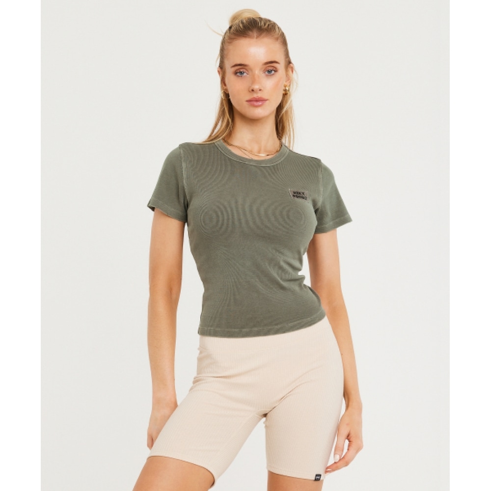 HDEX レディースウォッシュレギュラーフィットショートスリーブ (トープ)