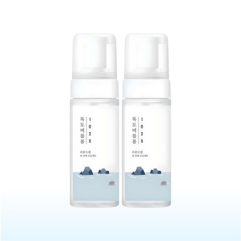 [1+1 低刺激 微細泡 フォームクレンザー 弱酸性 韓国人気] 1025 独島 バブル クレンジング フォーム 150mlx2本 ヒアルロン酸 海洋深層水 清浄な しっとり水分 ミネラルバランス